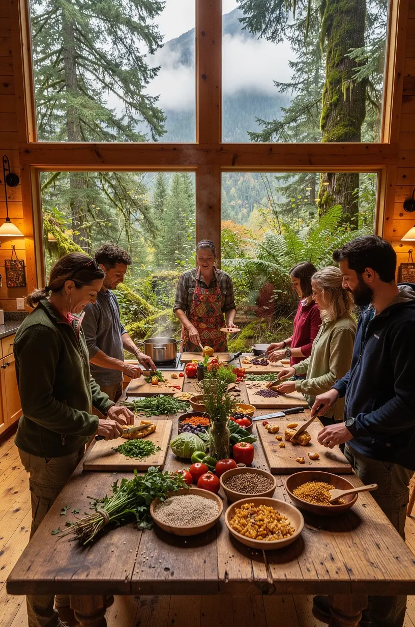Travelers engaging in sustainable practices to reduce waste.